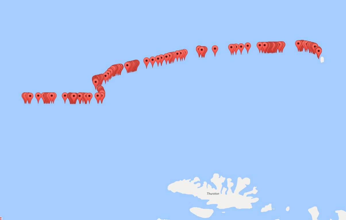 Zoom on the krill swarms around Antartica